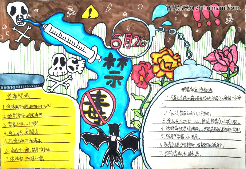 5张远离毒品手抄报一等奖-图4