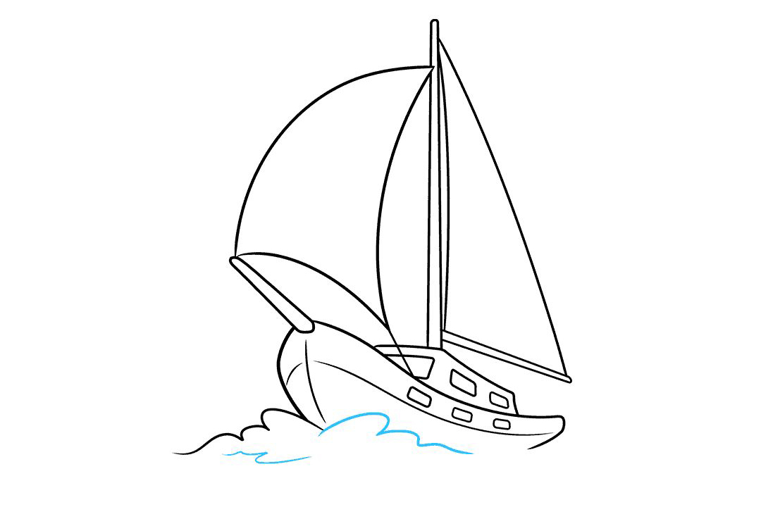 如何画帆船简笔画-图8