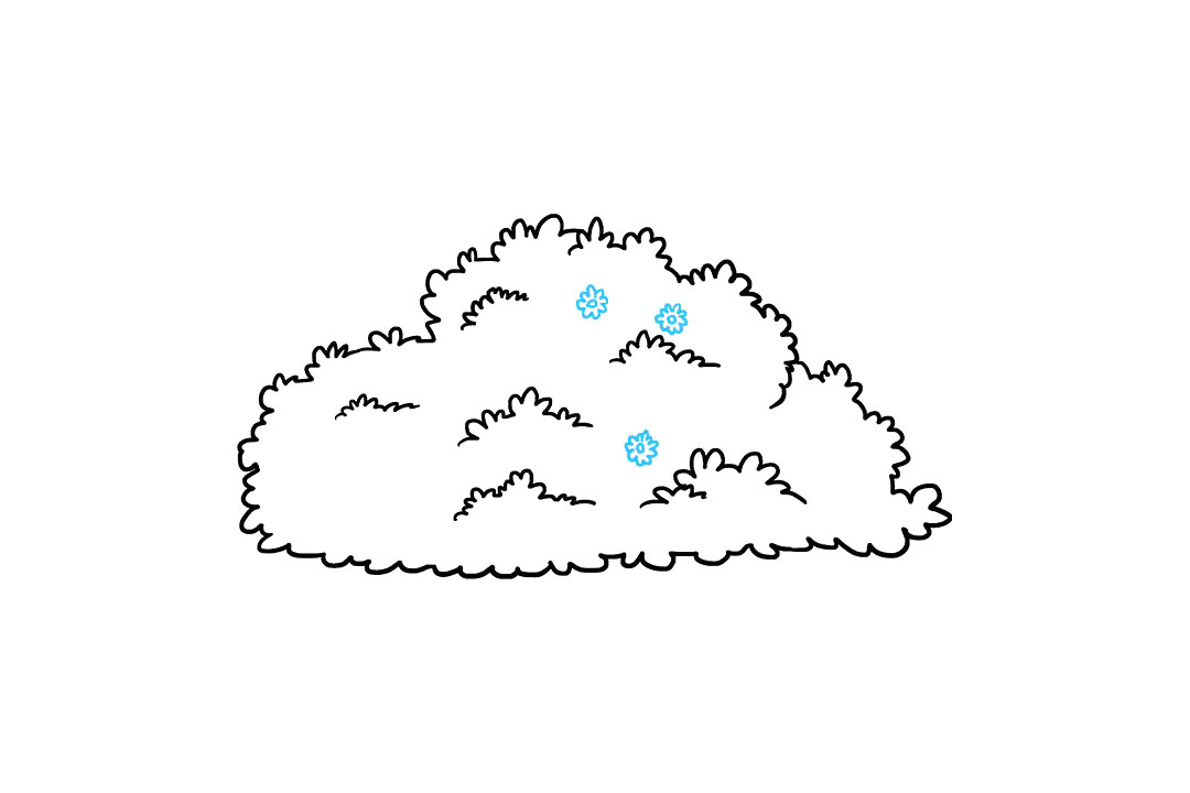 灌木丛简笔画怎么画-图8