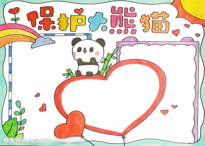 关于保护大熊猫的手抄报-图4