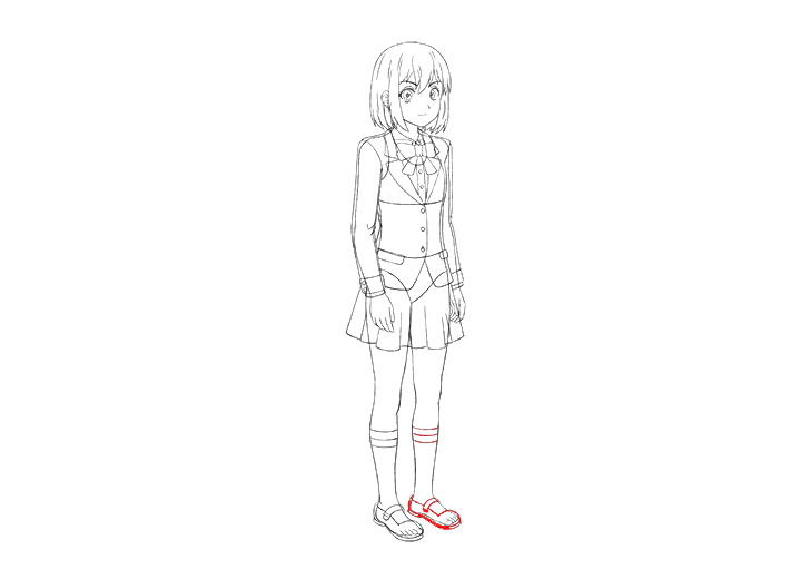 怎么画漫画人物-穿校服女孩-图11