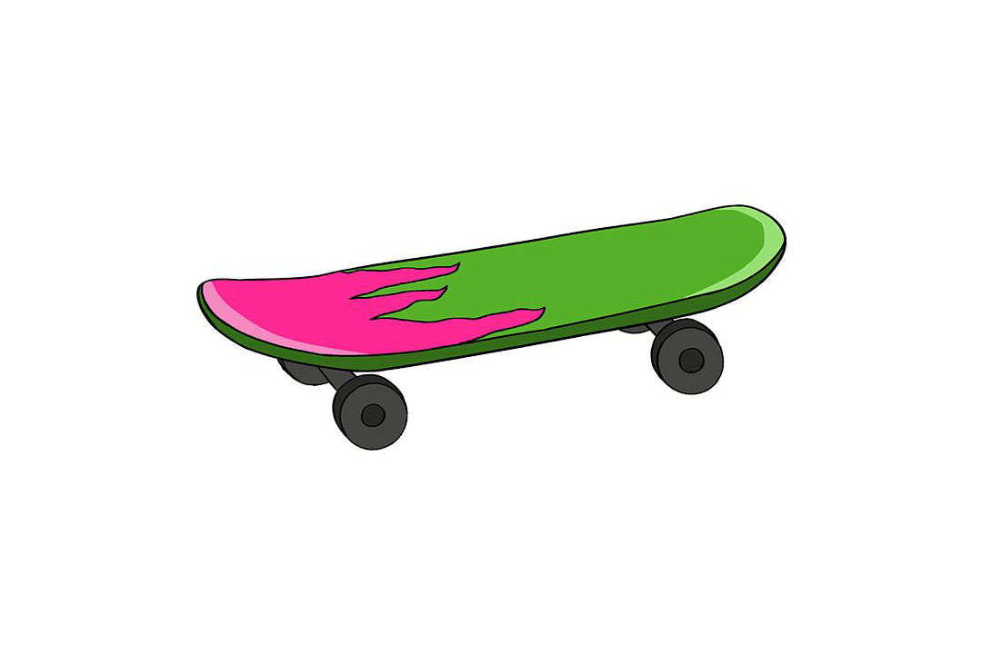 滑板怎么画