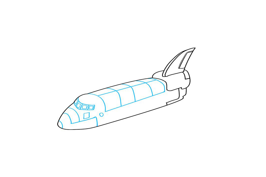 航天飞机的画法-图7