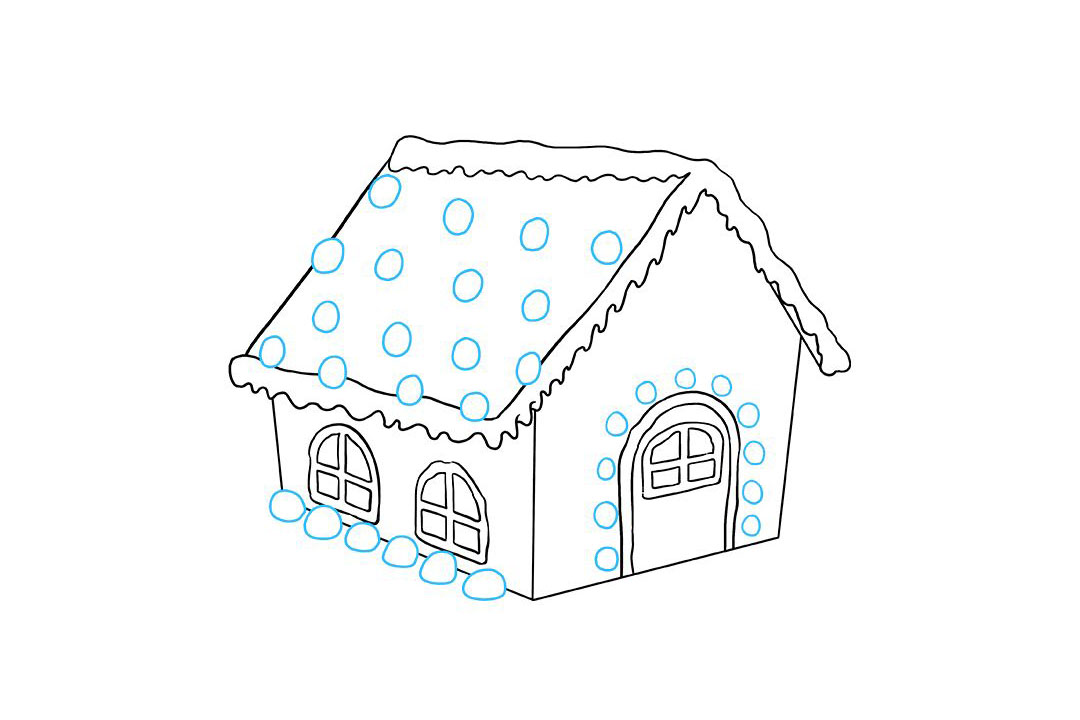 如何画姜饼屋简笔画图片-图7