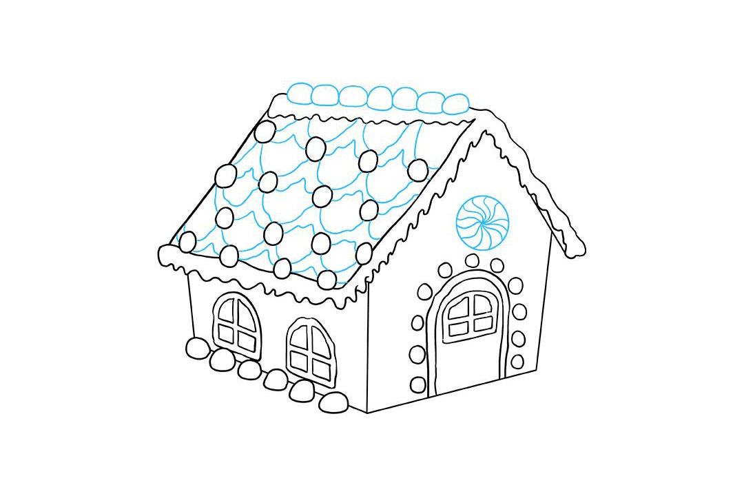 如何画姜饼屋简笔画图片-图8