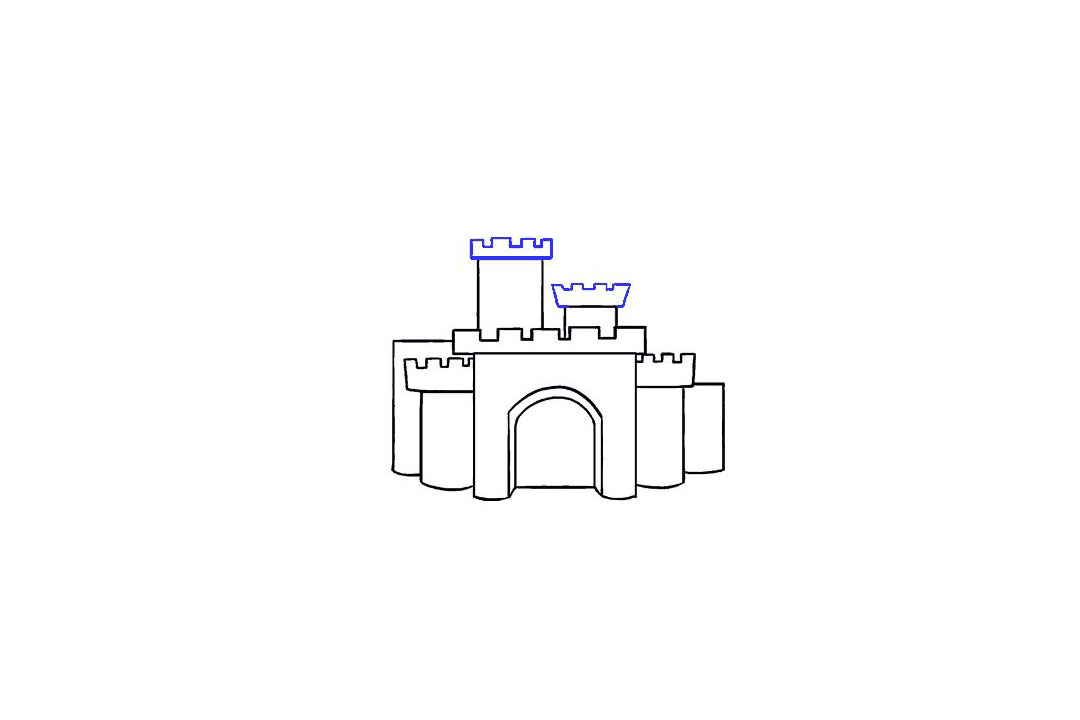 卡通城堡的画法-图8