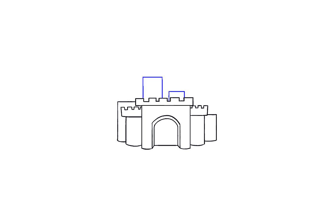 卡通城堡的画法-图7