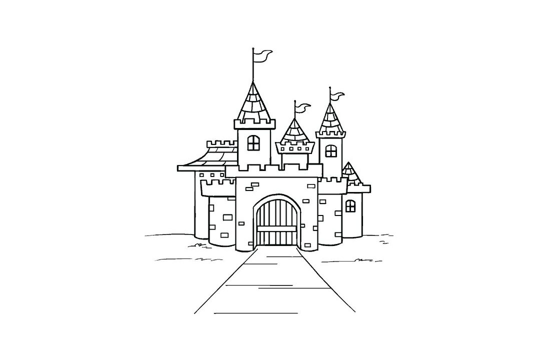 卡通城堡的画法-图20