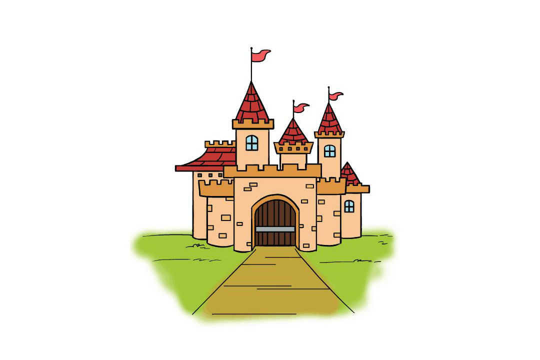 卡通城堡的画法