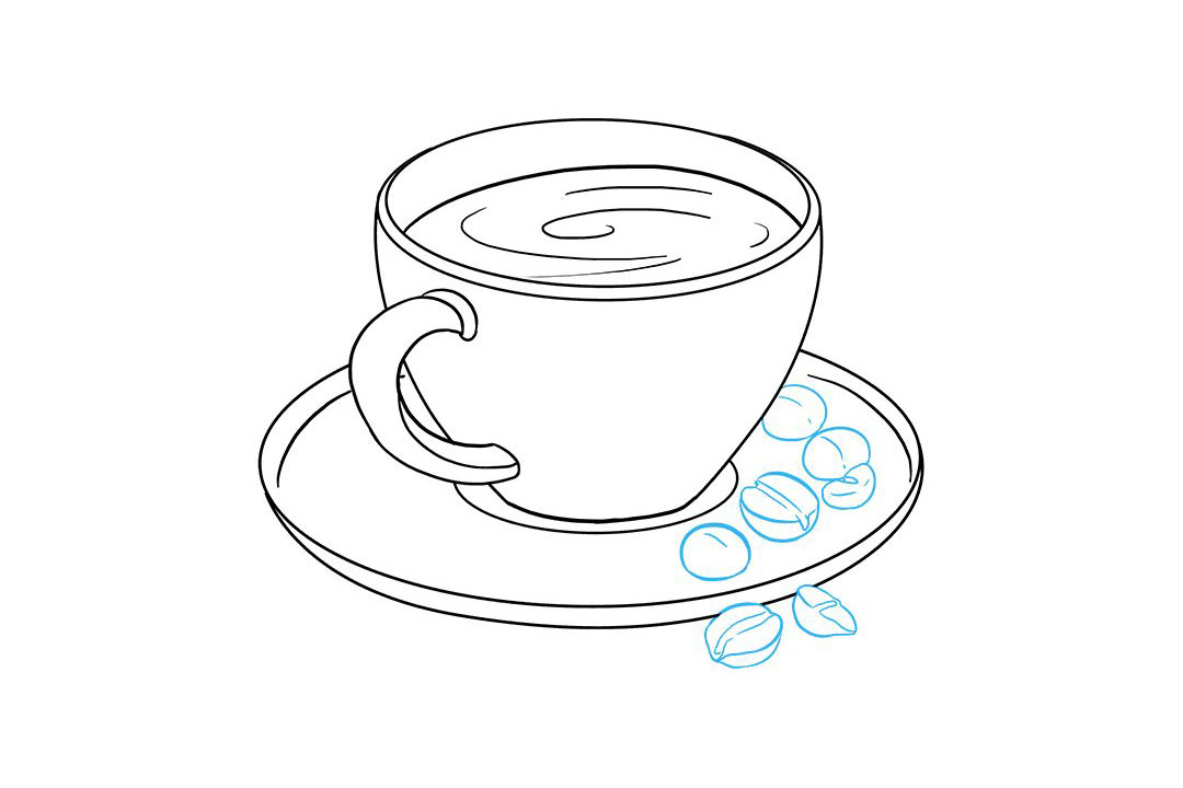 如何画咖啡杯简笔画-图9