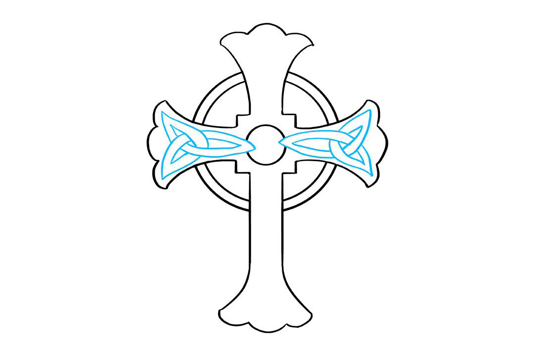 如何画凯尔特人的十字架-图7