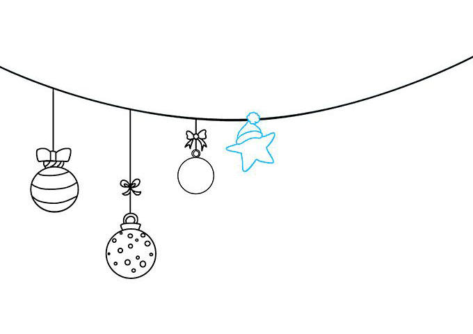 如何画圣诞节饰品简笔画-图6