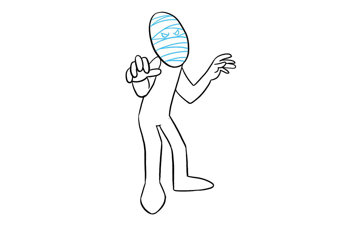 如何画木乃伊简笔画-图7