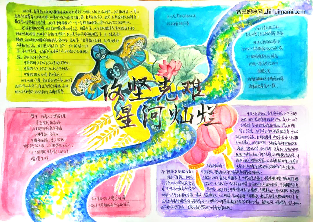 步骤2：攻坚克难，星河灿烂 一路走来，为打赢这场脱贫攻坚战役，汇聚了一代代人的智慧与汗水 面向未来，为决胜全面建成小康社会，我们在疫情中砥砺奋进勇向前 这一路来，无数智慧与汗水的闪光，砥砺奋斗的英雄气 聚成星河，光辉璀璨