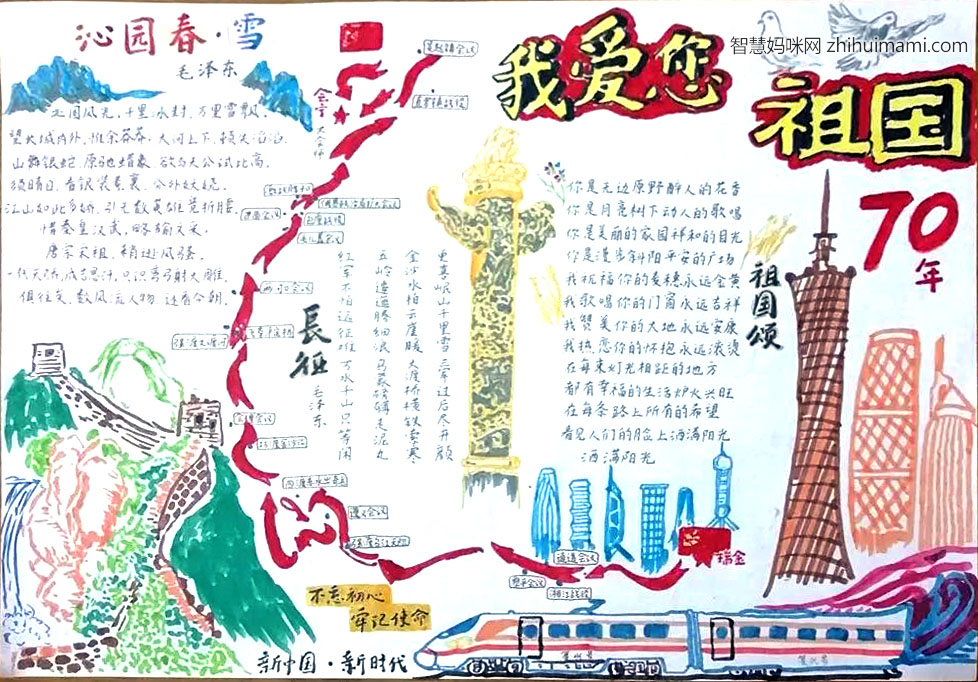 步骤2：《我爱您，中国》重温红军长征路线，不忘初心，牢记使命。热烈庆祝新中国成立70周年，祝祖国更加繁荣昌盛！