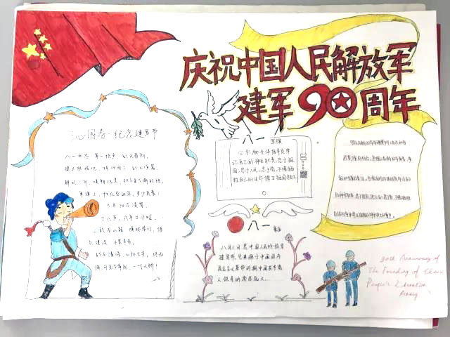 2021年建军节手抄报的画法-图2