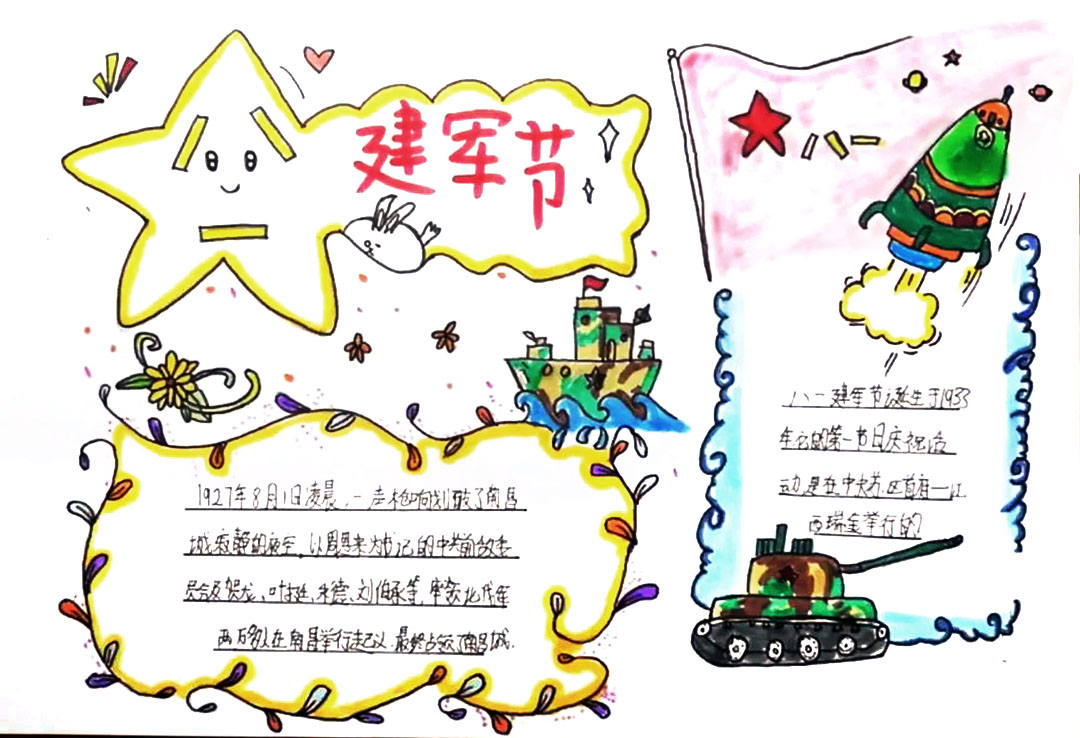 八一建军节手抄报图片及内容-图4