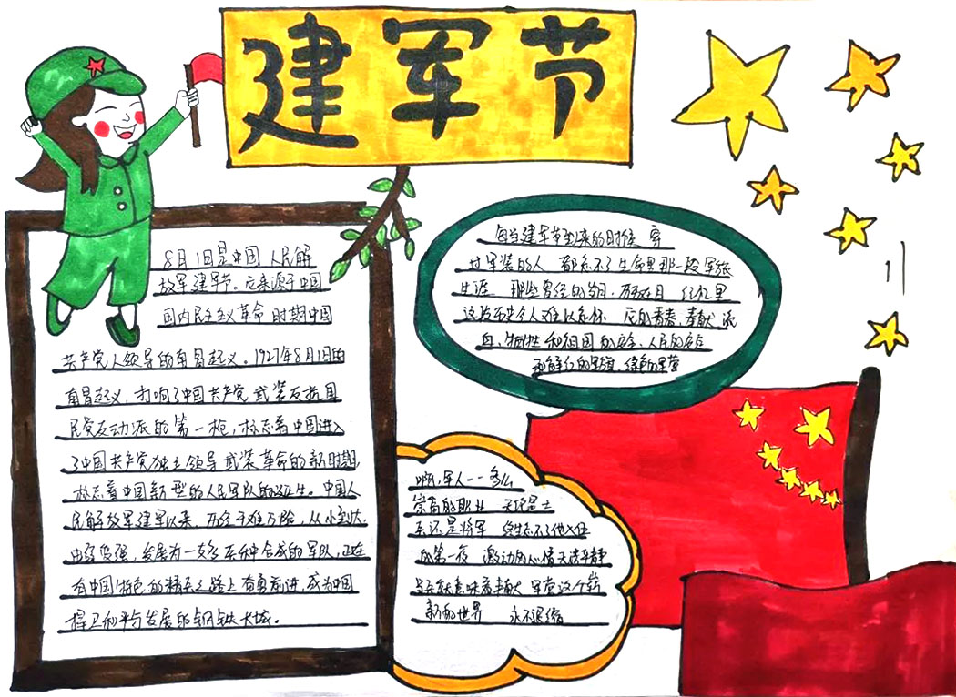 八一建军节手抄报图片及内容-图5