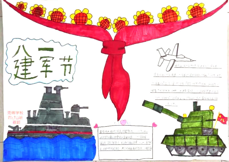 庆祝八一建军节手抄报模板-图4