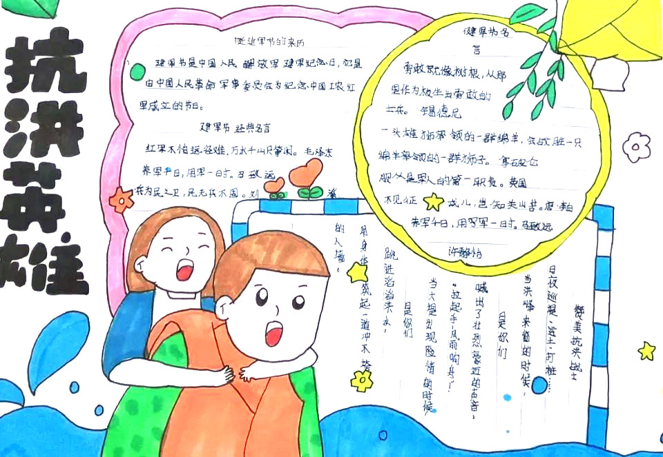 八一建军节手抄报-致敬最可爱的人-图4