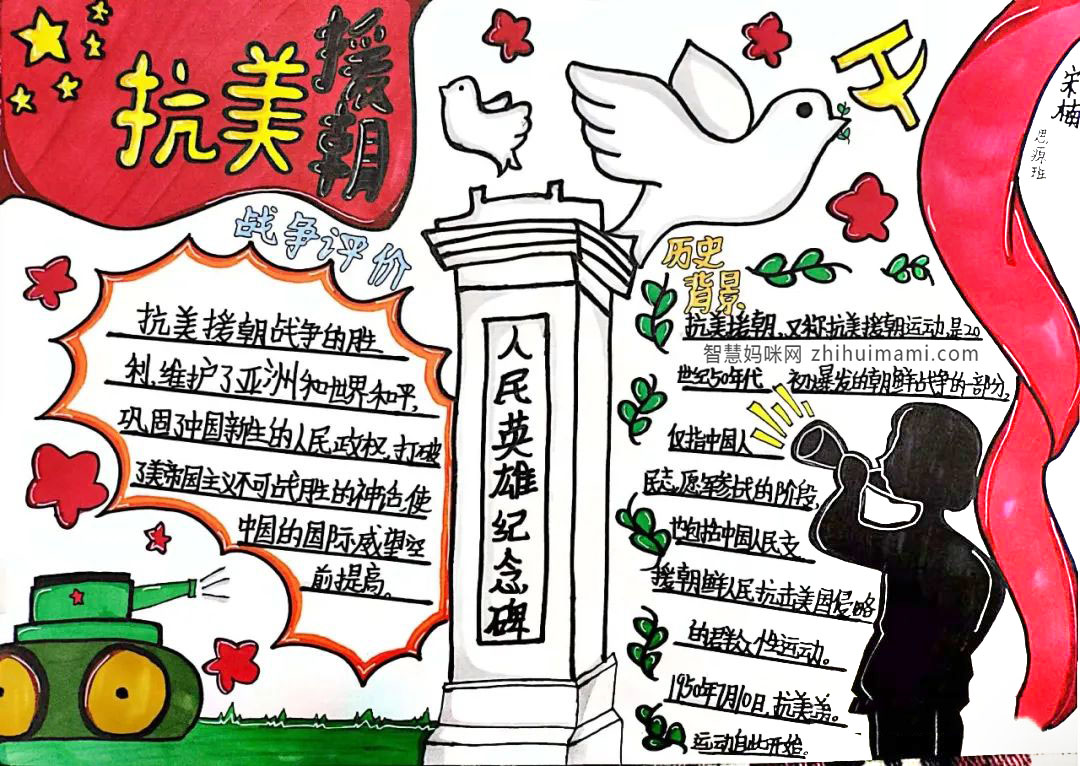 抗美援朝手抄报简单又漂亮-图6