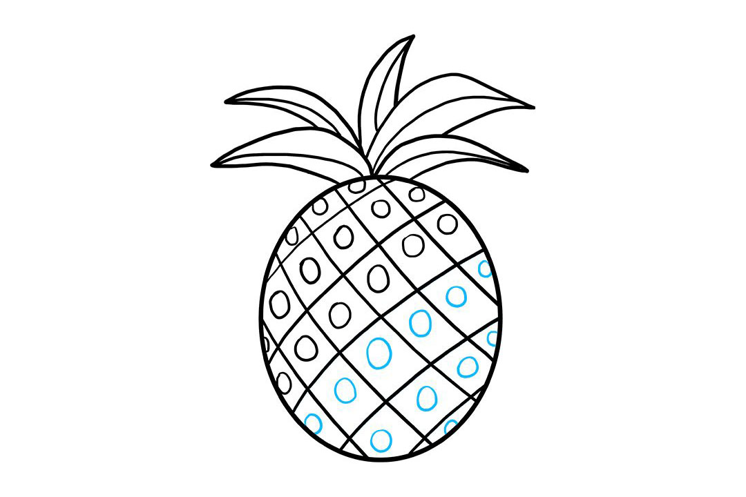 菠萝怎么画-图9