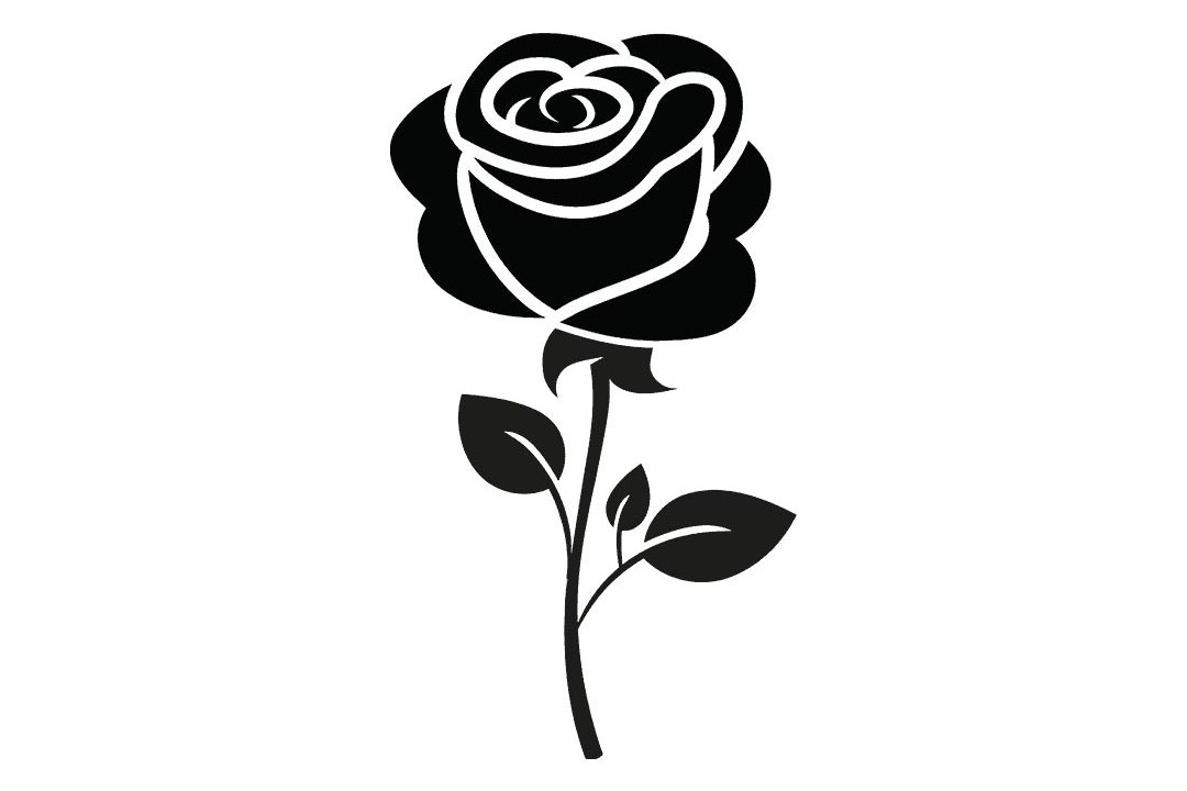 如何画玫瑰纹身图片