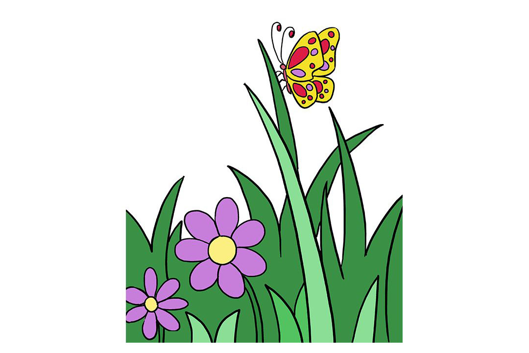 路边的野花怎么画