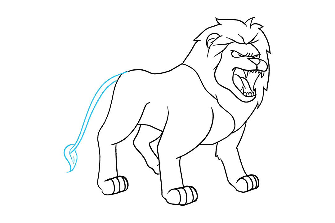 如何画凶猛的狮子简笔画-图9