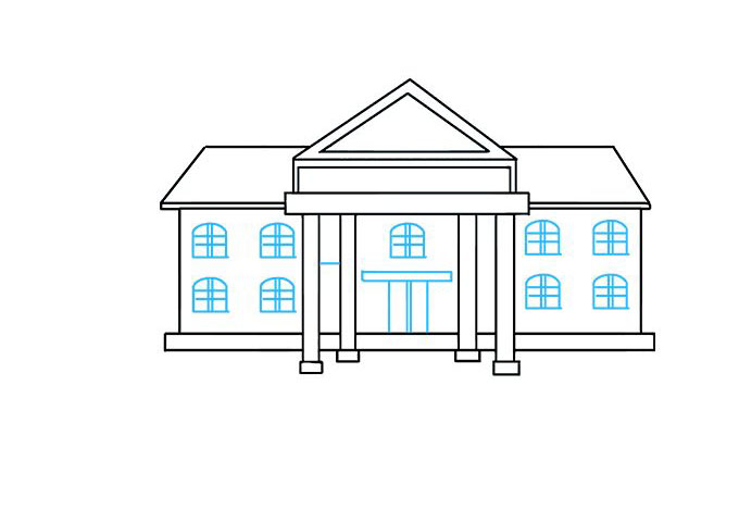 如何画学校简笔画-图7