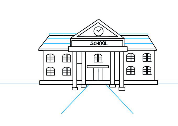 如何画学校简笔画-图9