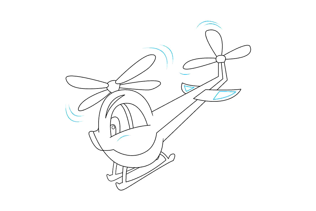 卡通直升飞机怎么画-图9
