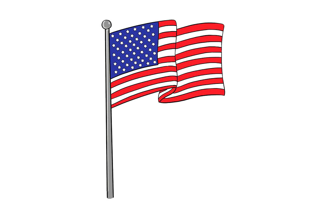 美国国旗怎么画
