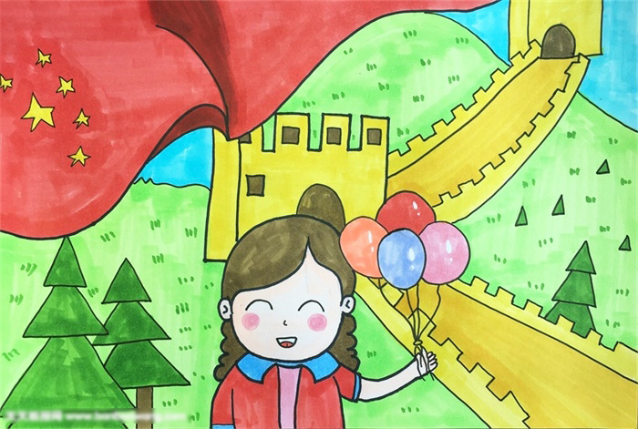 我为祖国点赞怎么画