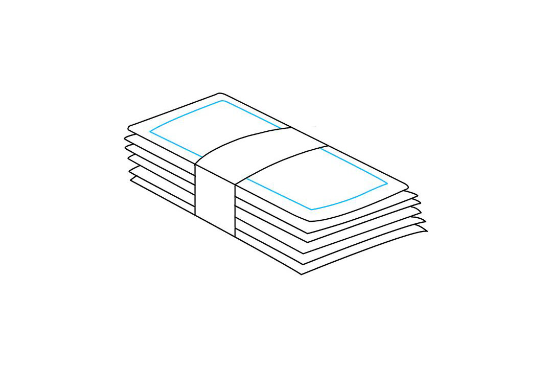 如何画一叠钱的图片-图7