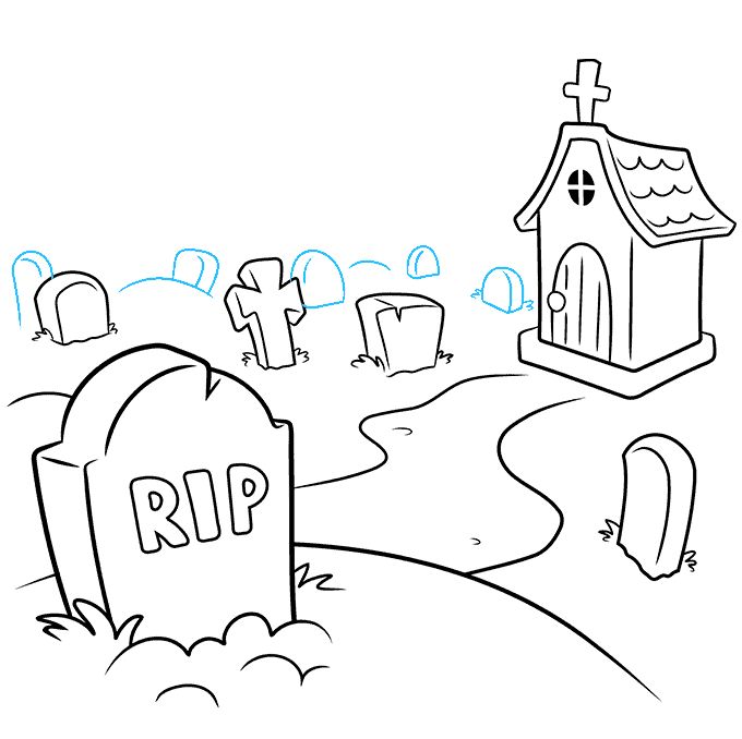 万圣节恐怖场景绘画教程-图7