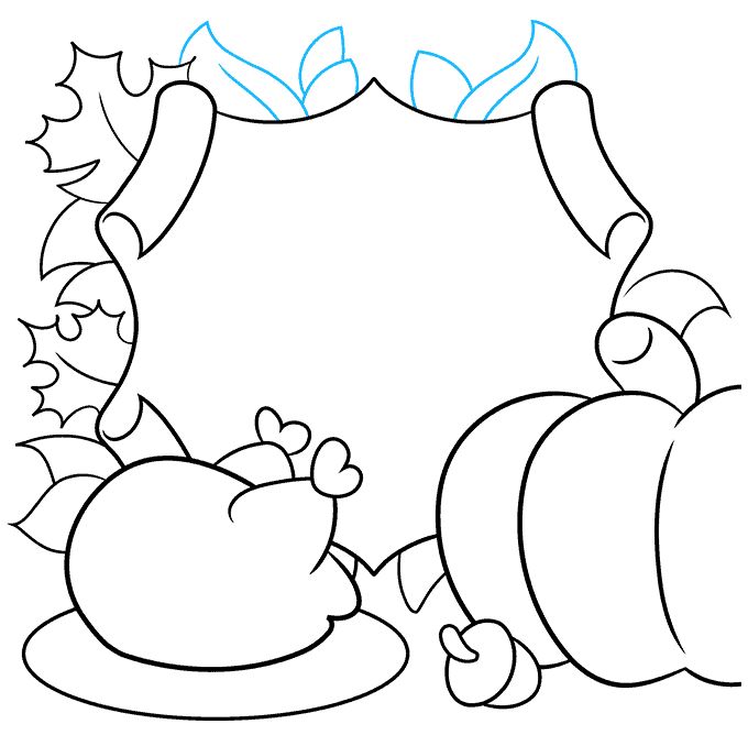 感恩节绘画步骤教程-图8