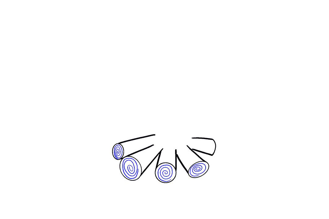 消防安全绘画-燃烧的火堆-图2