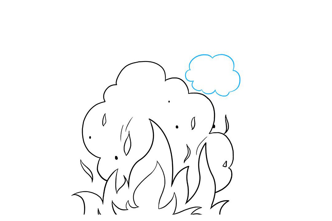 消防安全绘画-火焰和烟雾-图8