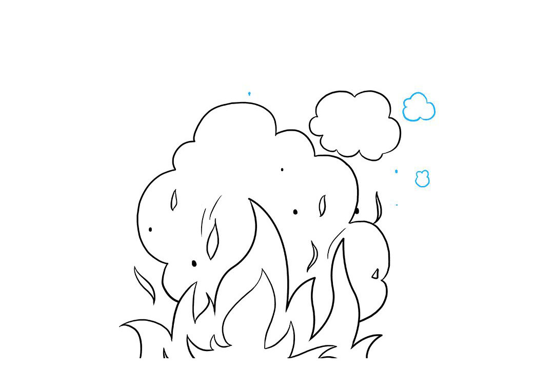 消防安全绘画-火焰和烟雾-图9