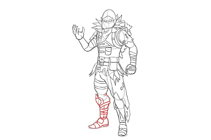 堡垒之夜 乌鸦皮肤的详细画法步骤-图32