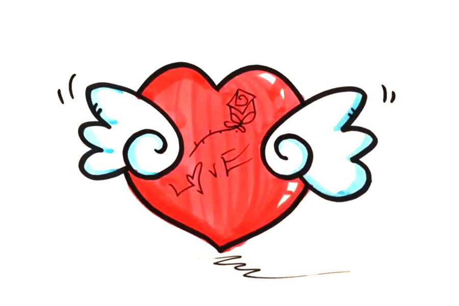 漂亮的爱心怎么画