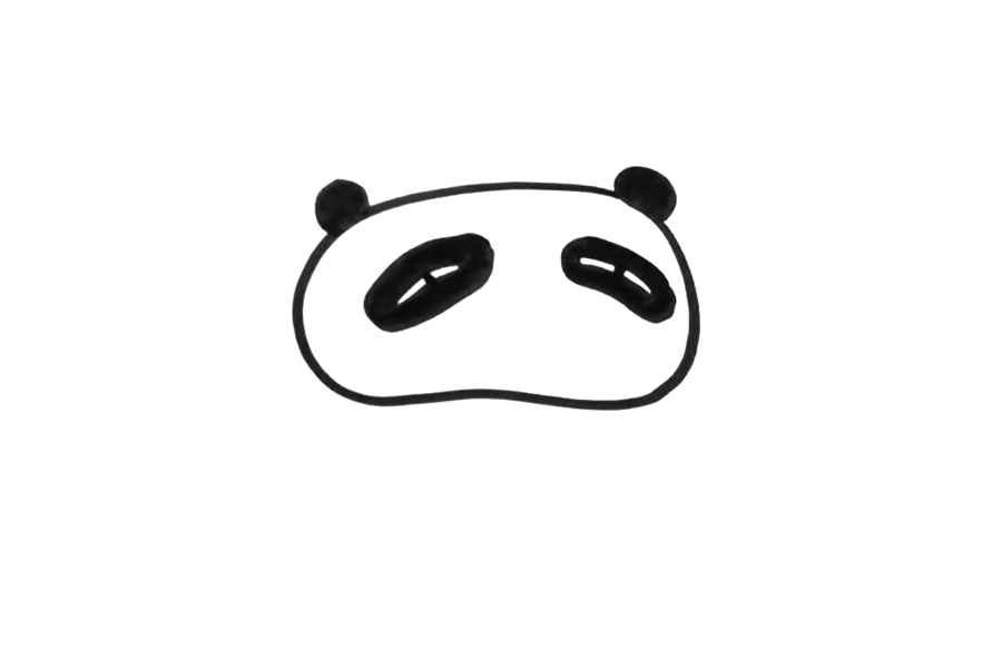 可爱大熊猫画法步骤-图2