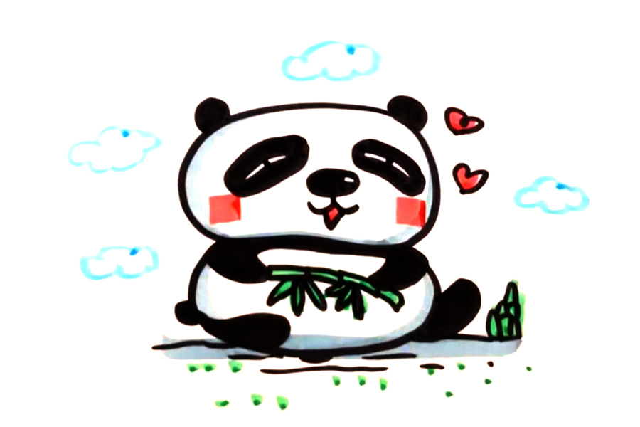 如何画大熊猫