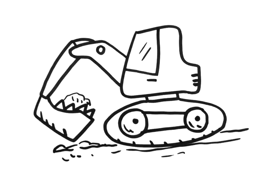 挖掘机怎么画-图6