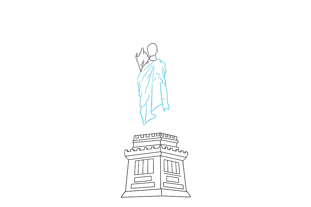 自由女神像怎么画-图5