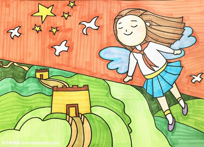 心中的祖国图画怎么画