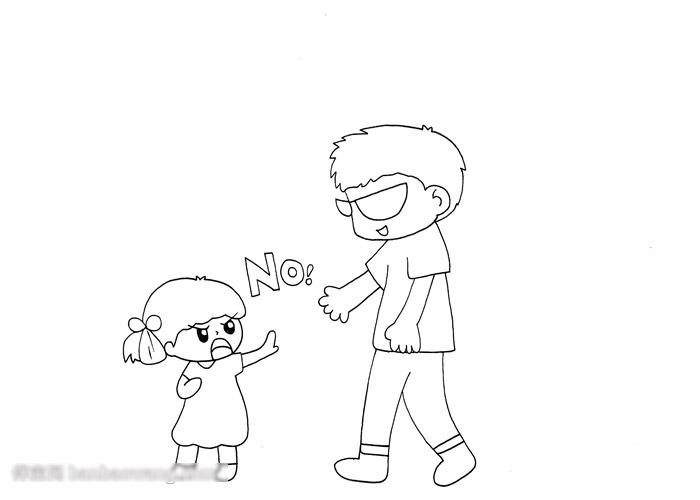 拒绝性防侵害手抄报-图1