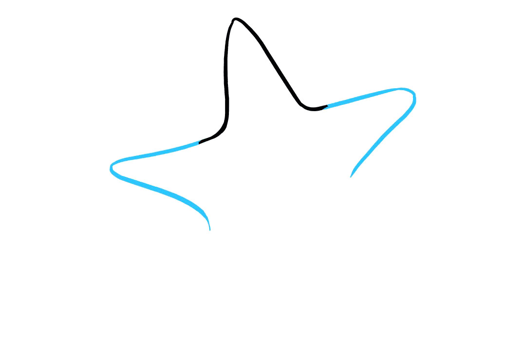 步骤2：如何画可爱的海星10195