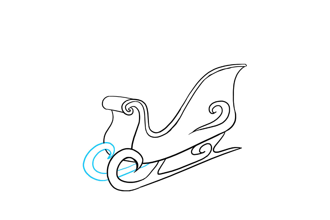 如何画圣诞老人的雪橇-图7